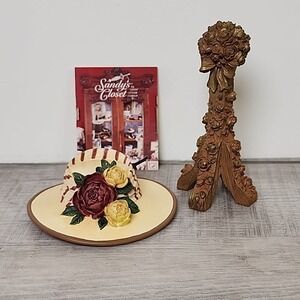 Vintage‎ 1999 Victorian 19th Century Hat and Tower of Roses Sandy Lyman Clough